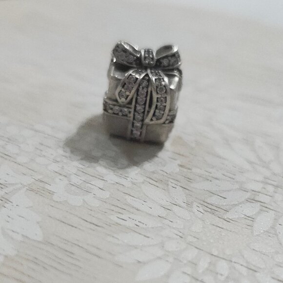 Pandora 925 Sterling Silver Clear CZ Pave Lights Sparkly  Pandora Sterling Silver Gift Present CZ Clear Charm Bead